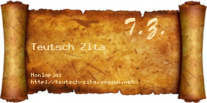 Teutsch Zita névjegykártya